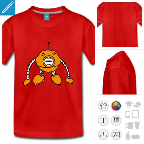 t-shirt ado robot rigolo  imprimer en ligne