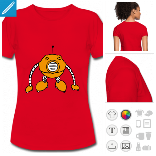 t-shirt simple robot personnalisable