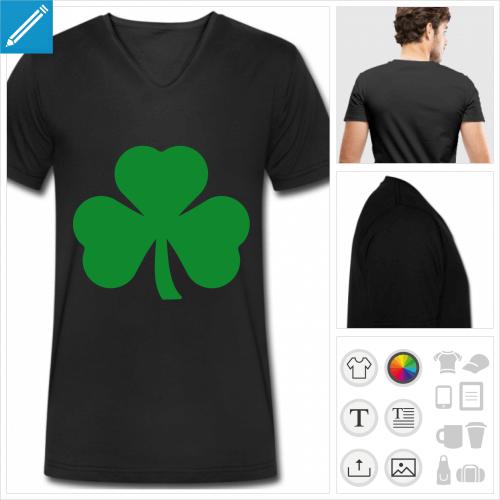 t-shirt pour homme saint patrick  crer soi-mme