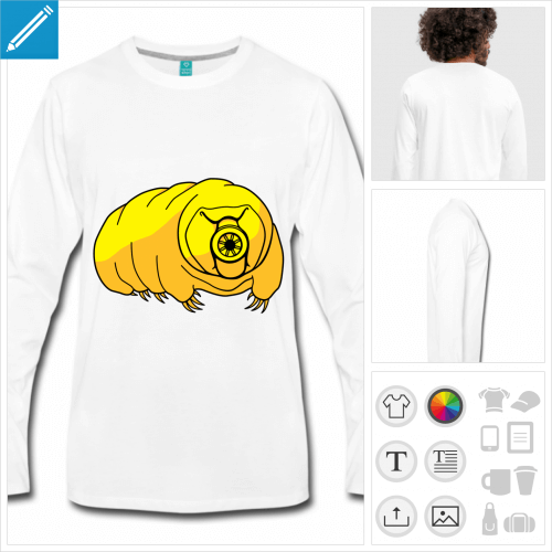 t-shirt tardigrade à personnaliser, impression unique