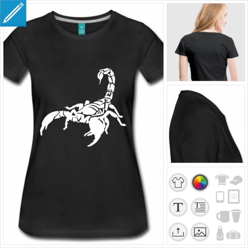 T-shirt scorpion à personnaliser soi-même.