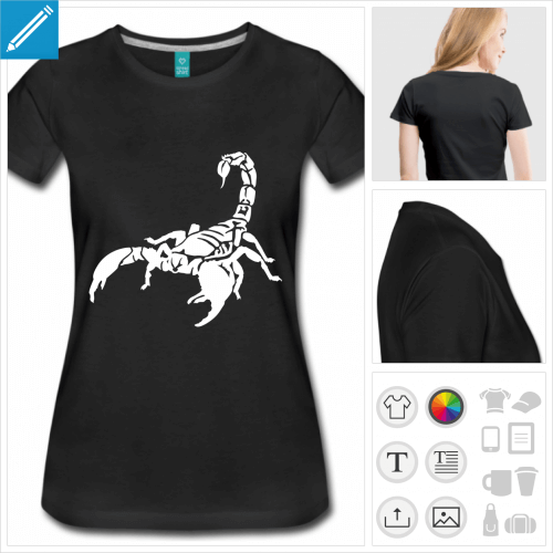 T-shirt scorpion  personnaliser soi-mme.