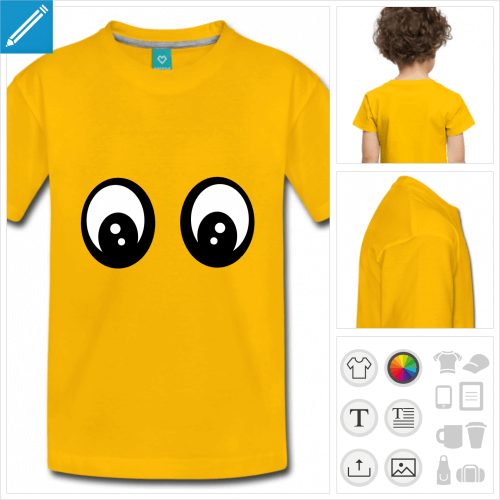 tee-shirt simple yeux à personnaliser et imprimer en ligne
