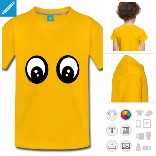 tee-shirt simple yeux  personnaliser et imprimer en ligne