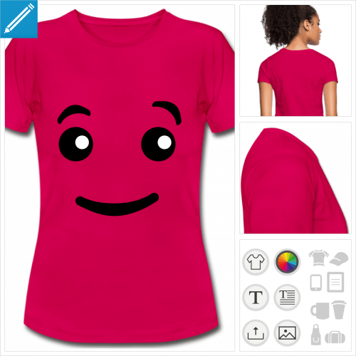 t-shirt basique smiley lego  crer en ligne