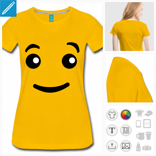 t-shirt smiley  imprimer en ligne