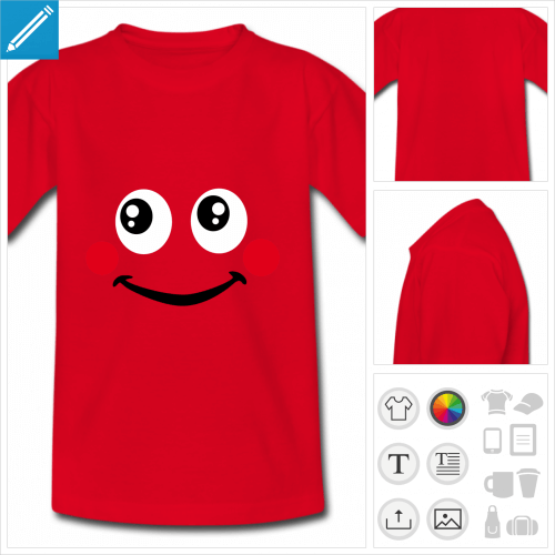 t-shirt simple sourire  personnaliser en ligne