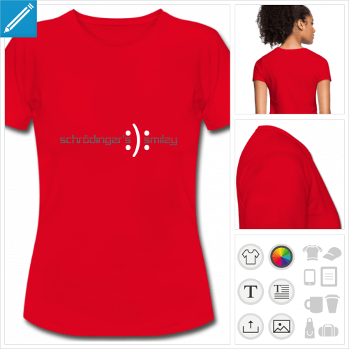 t-shirt femme smiley schrdinger  crer en ligne