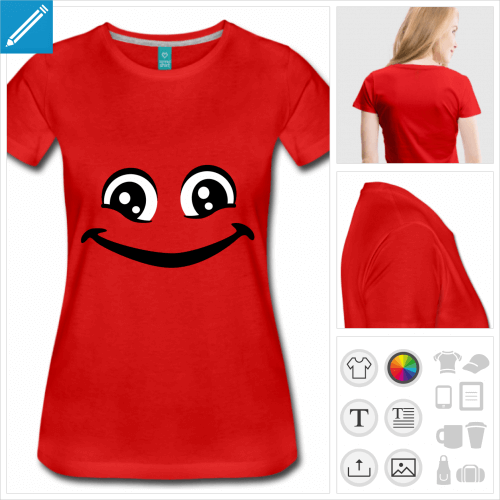 t-shirt premium sourire  imprimer en ligne