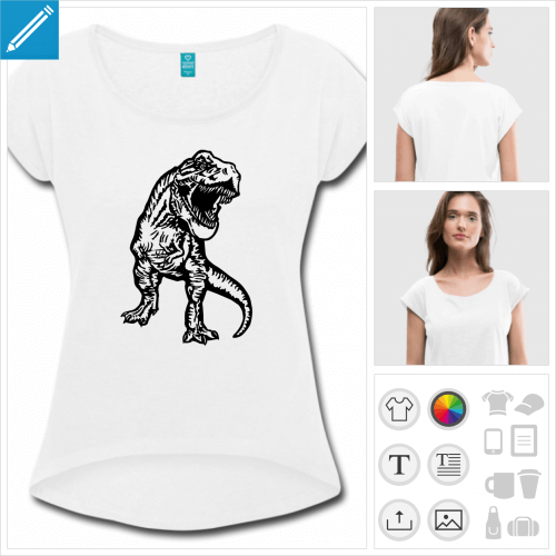 t-shirt vert d'eau T-rex  crer en ligne