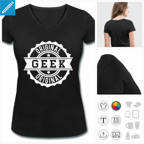 t-shirt simple geek  personnaliser et imprimer en ligne