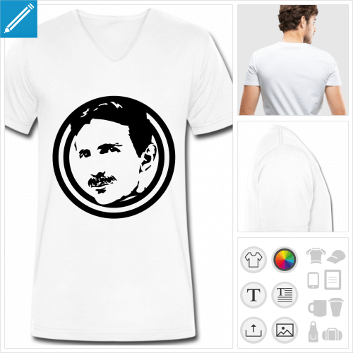 t-shirt chin tesla day  personnaliser en ligne