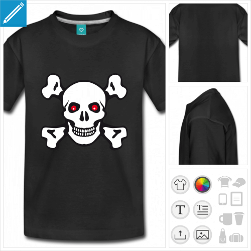 t-shirt ado pirate à personnaliser