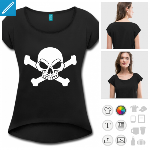 cropped top pirate  personnaliser et imprimer en ligne