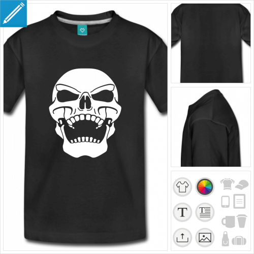 t-shirt basique tte de mort  personnaliser et imprimer en ligne