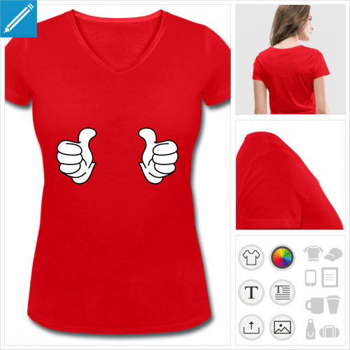 t-shirt basique thumbs  crer soi-mme