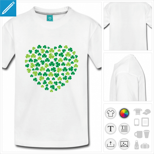 t-shirt adolescent saint patrick  personnaliser et imprimer en ligne