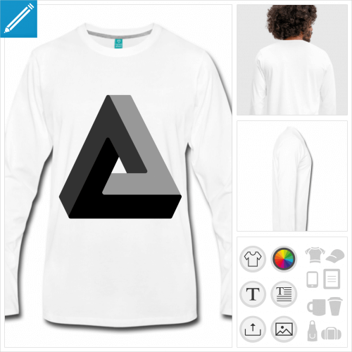 t-shirt homme triangle impossible  crer en ligne