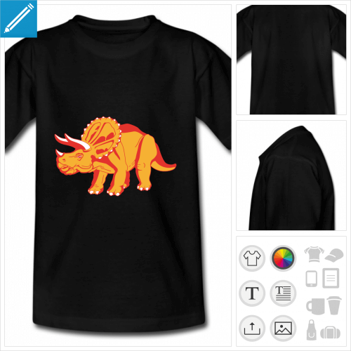 t-shirt enfant dinosaure personnalisable