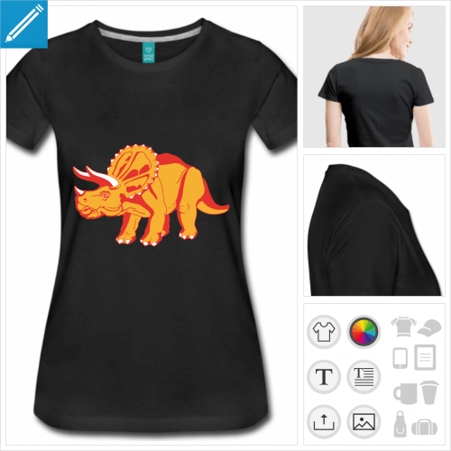 t-shirt basique tricratops  personnaliser en ligne