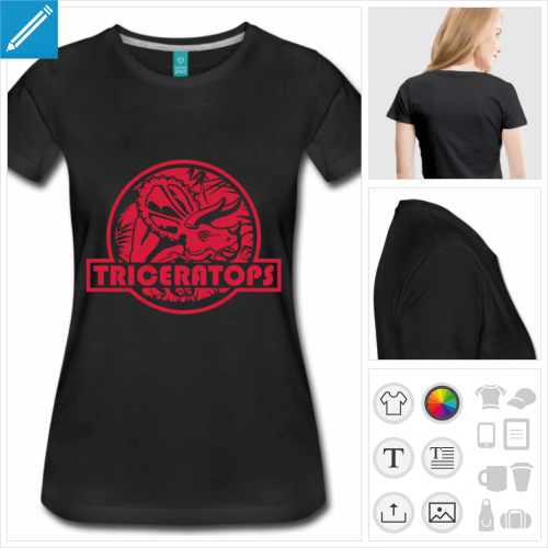 t-shirt basique triceratops à créer en ligne