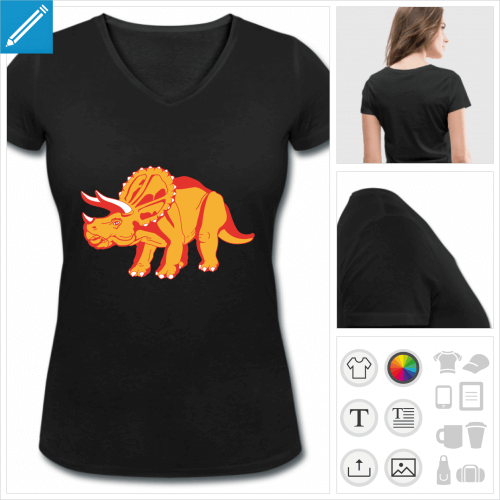 t-shirt simple dinosaure  personnaliser