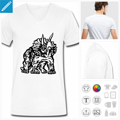 t-shirt simple dinosaure  personnaliser, impression unique