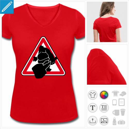 t-shirt femme trolling personnalisable