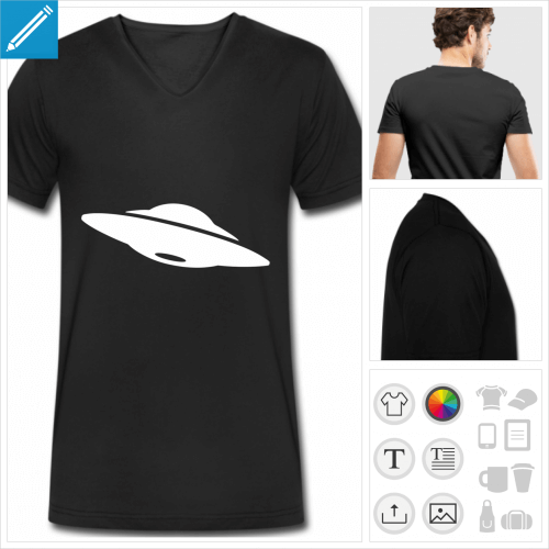 t-shirt manches courtes alien  personnaliser et imprimer en ligne