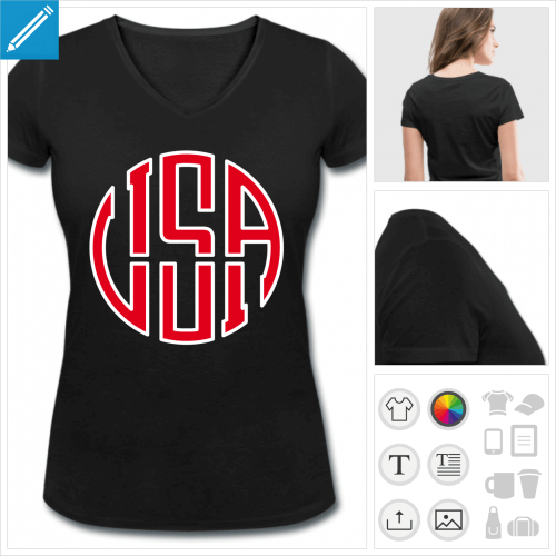 t-shirt united states  personnaliser en ligne