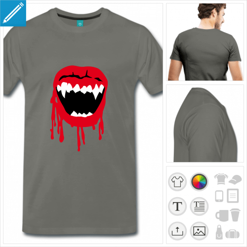 t-shirt basic vampire  personnaliser et imprimer en ligne