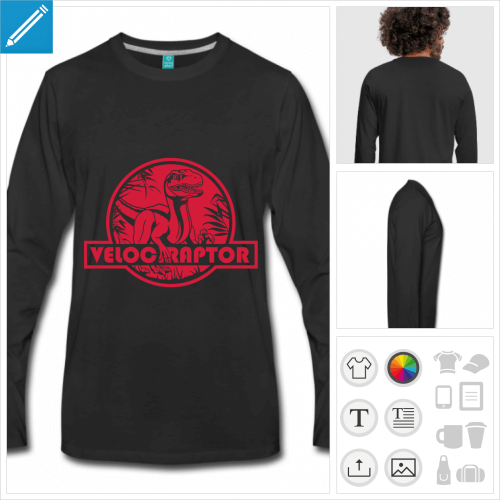 t-shirt vlociraptor  personnaliser et imprimer en ligne