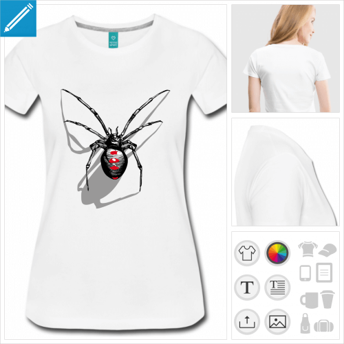 t-shirt simple araigne  personnaliser et imprimer en ligne