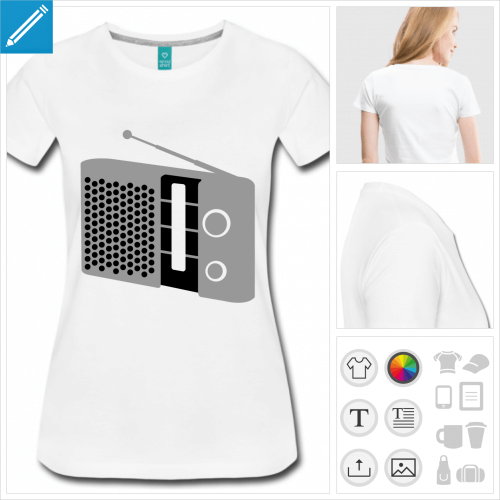 t-shirt radio  personnaliser en ligne