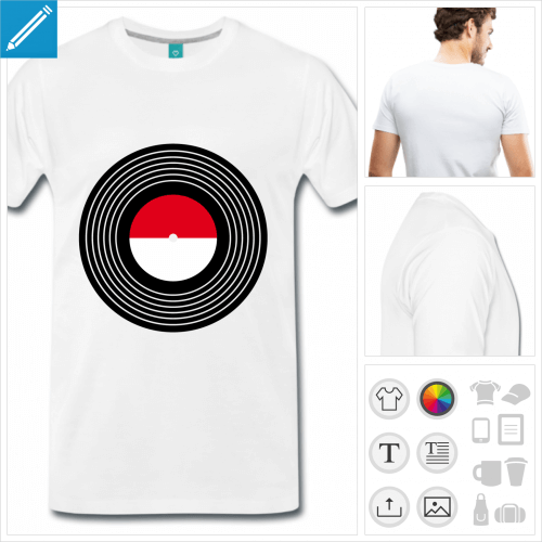 t-shirt simple musique  imprimer en ligne