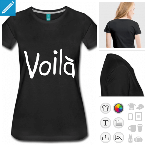 t-shirt femme voil  personnaliser