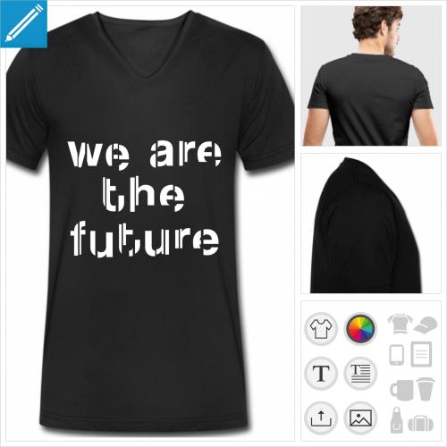 t-shirt we are the future  personnaliser, impression unique