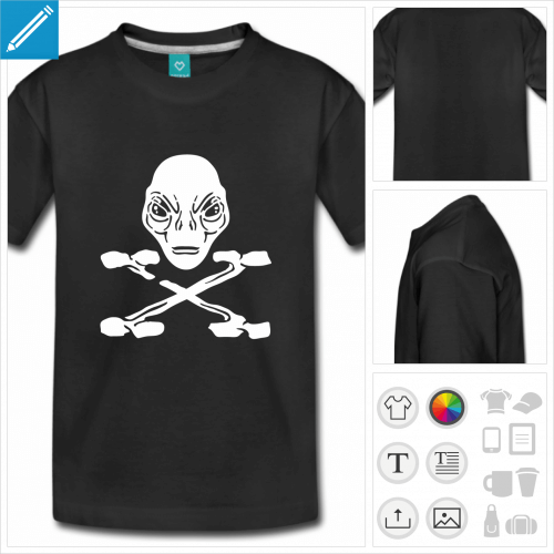 t-shirt basique alien X files  personnaliser et imprimer en ligne