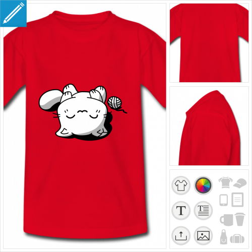 t-shirt enfant chaton  personnaliser en ligne