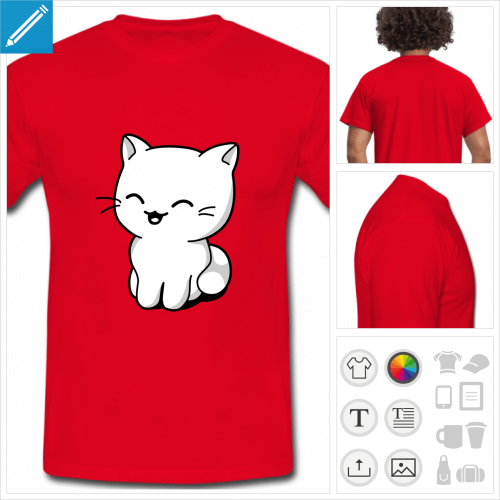 t-shirt basique chaton  personnaliser