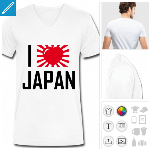 tee-shirt japon  personnaliser et imprimer en ligne