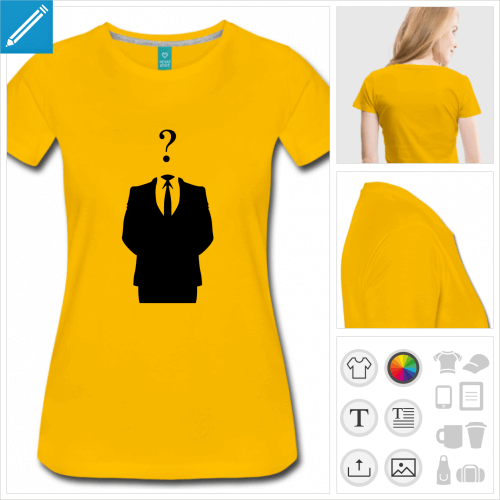 t-shirt logo anonymous  personnaliser, impression unique