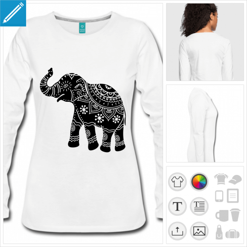 tee-shirt lphant  personnaliser en ligne