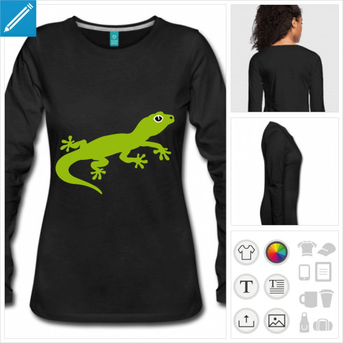 t-shirt femme gecko  personnaliser et imprimer en ligne