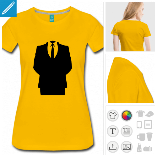 t-shirt costume anonymous personnalisable