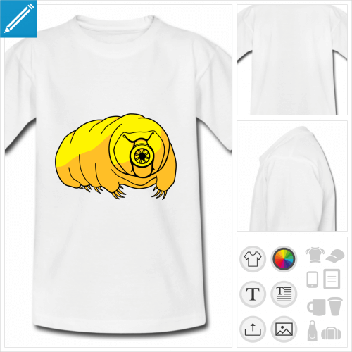 t-shirt enfant ourson d'eau personnalisable, impression à l'unité
