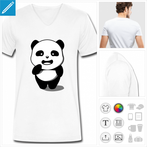 t-shirt simple panda  crer soi-mme