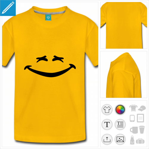 t-shirt simple smiley rire  crer en ligne