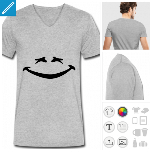 t-shirt smiley rigolo  personnaliser