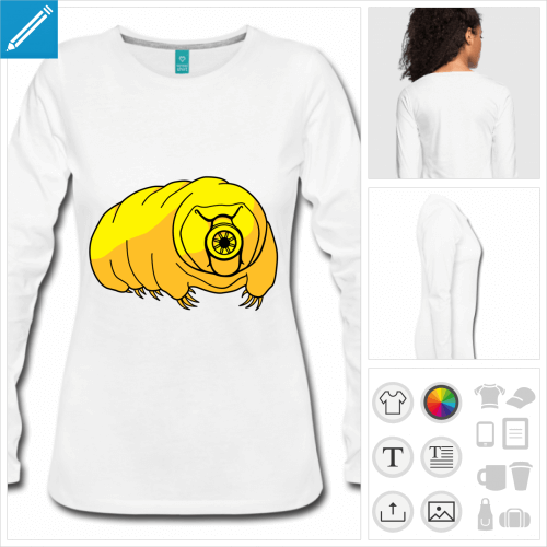 t-shirt tardigrade personnalisable